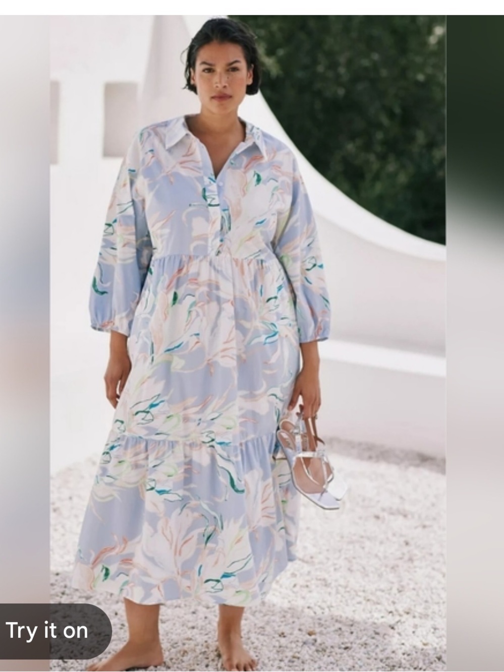 Anthropologie Maeve Bettina Cotton Midi Shirtdress